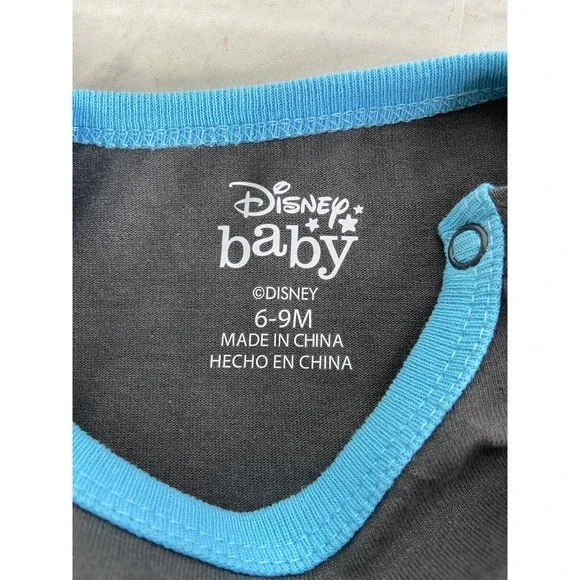 Disney Baby Monsters Inc Sully One Piece Snap Romper Footless Bodysuit 6-9 Month - Picture 3 of 6